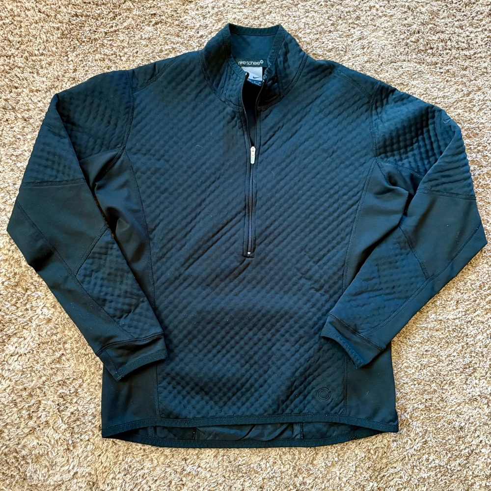 Nike Sphere 1/2 Zip Black Quilted Running Jacket D4